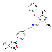 Benzoicacid,4-[[[(E)-[(1,3-dimethyl-5-phenoxy-1H-pyrazol-4-yl)methylene]amino]oxy]methyl]-,1,1-dimethylethyl ester